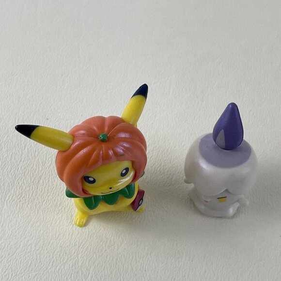 Pokemon Halloween Advent Mini Action Figure Lot Litwick Pumpkin Pikachu Jazwares - Picture 6 of 6